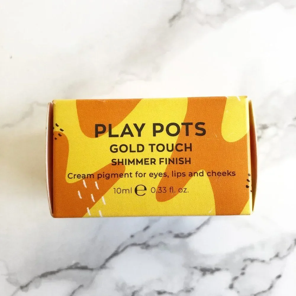 NIB Jecca Blac Play Pots Cream Pigment in Gold Touch, Shimmer Finish